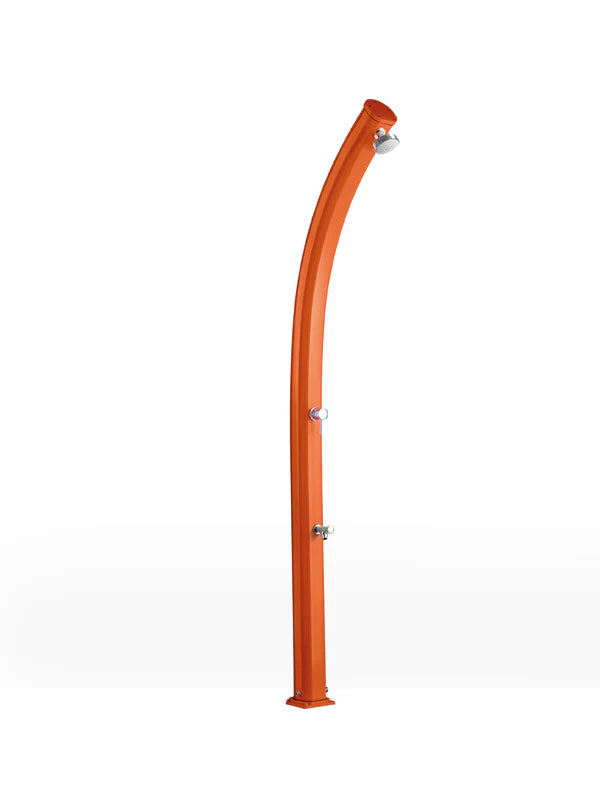 Arkema JOLLY CURVA 23 LITER outdoor solar shower, in aluminum with foot washer - A520