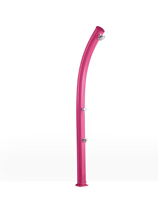 Arkema JOLLY CURVA 23 LITER outdoor solar shower, in aluminum with foot washer - A520