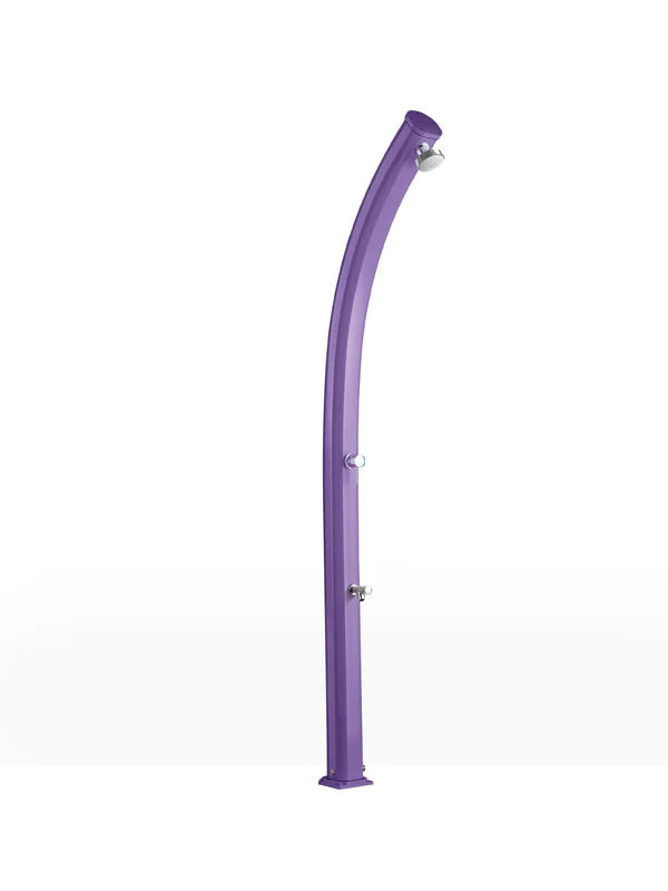 Arkema JOLLY CURVA 23 LITER outdoor solar shower, in aluminum with foot washer - A520