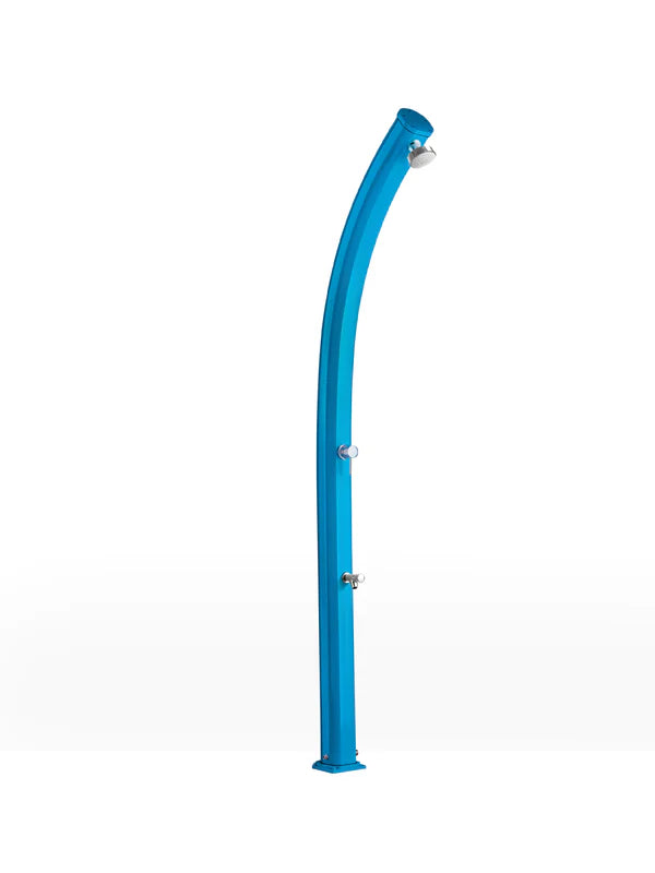 Arkema JOLLY CURVA 23 LITER outdoor solar shower, in aluminum with foot washer - A520