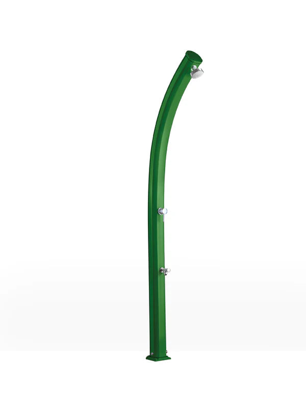 Arkema JOLLY CURVA 23 LITER outdoor solar shower, in aluminum with foot washer - A520