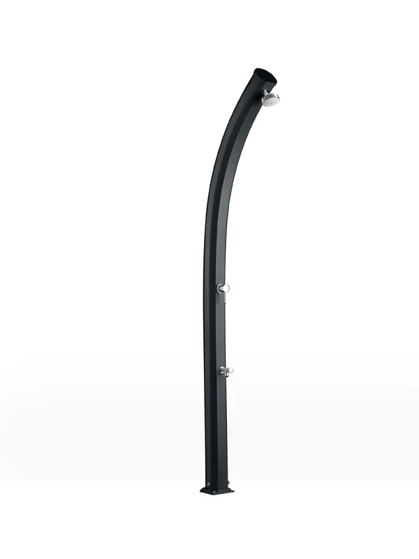 Arkema JOLLY CURVA 23 LITER outdoor solar shower, in aluminum with foot washer - A520