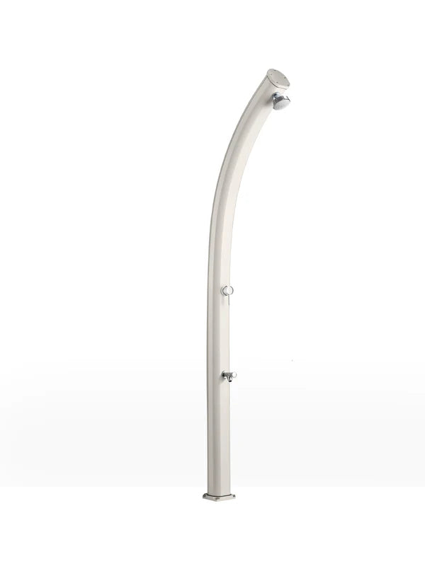 Arkema JOLLY CURVA 23 LITER outdoor solar shower, in aluminum with foot washer - A520