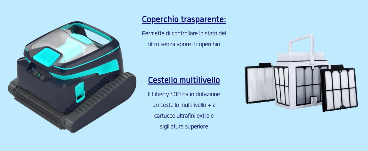 Dolphin Liberty 600 IOT Robot a batteria pulizia totale