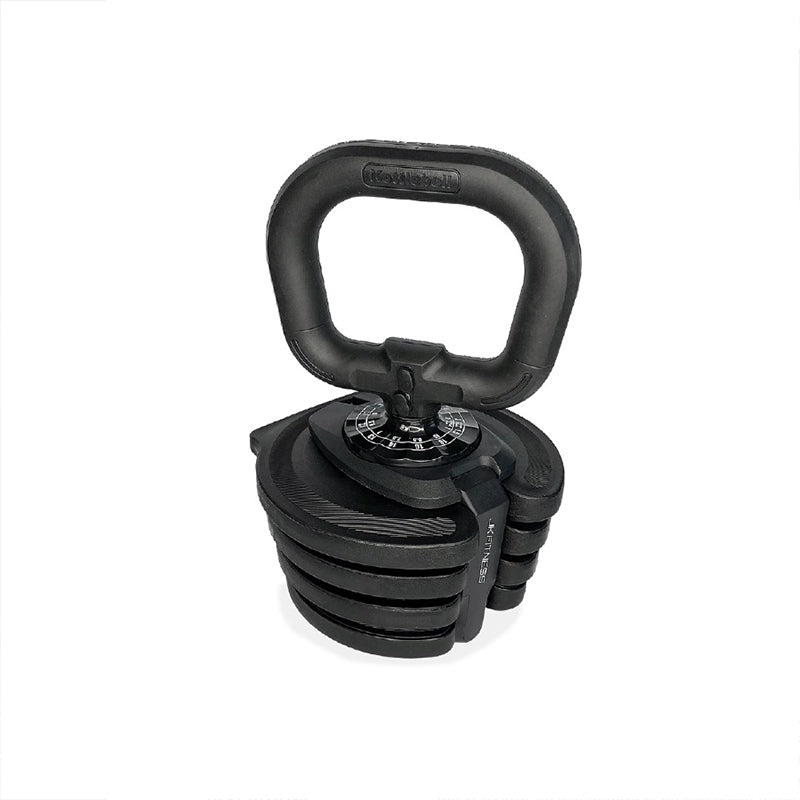 Jk Fitness Manubrio a carico selezionabile 1,5 - 18 kg + Kettlebell a carico selezionabile 1 - 10 kg - MS18J