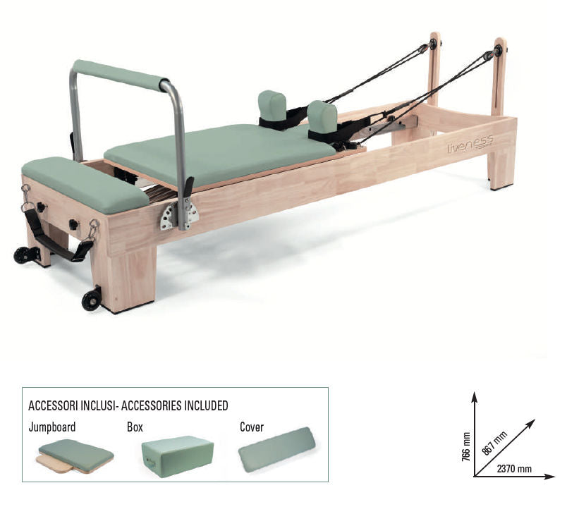 Liveness Reformer in legno di quercia naturale pieghevole Green Tea PTX-3000G