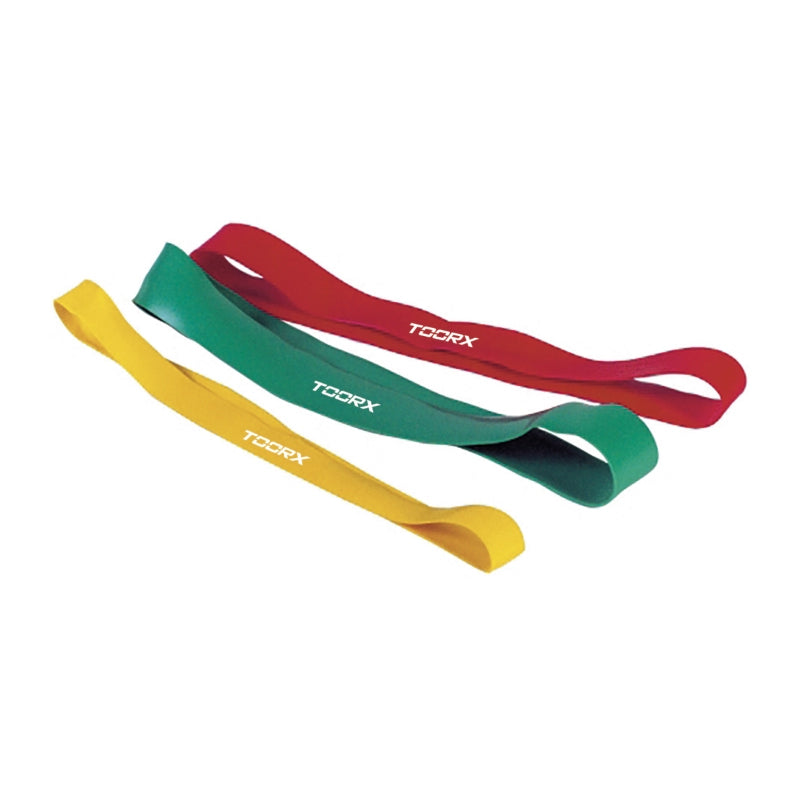 Toorx Confezione 10 elastici in lattice ad anello Ø 30 cm.