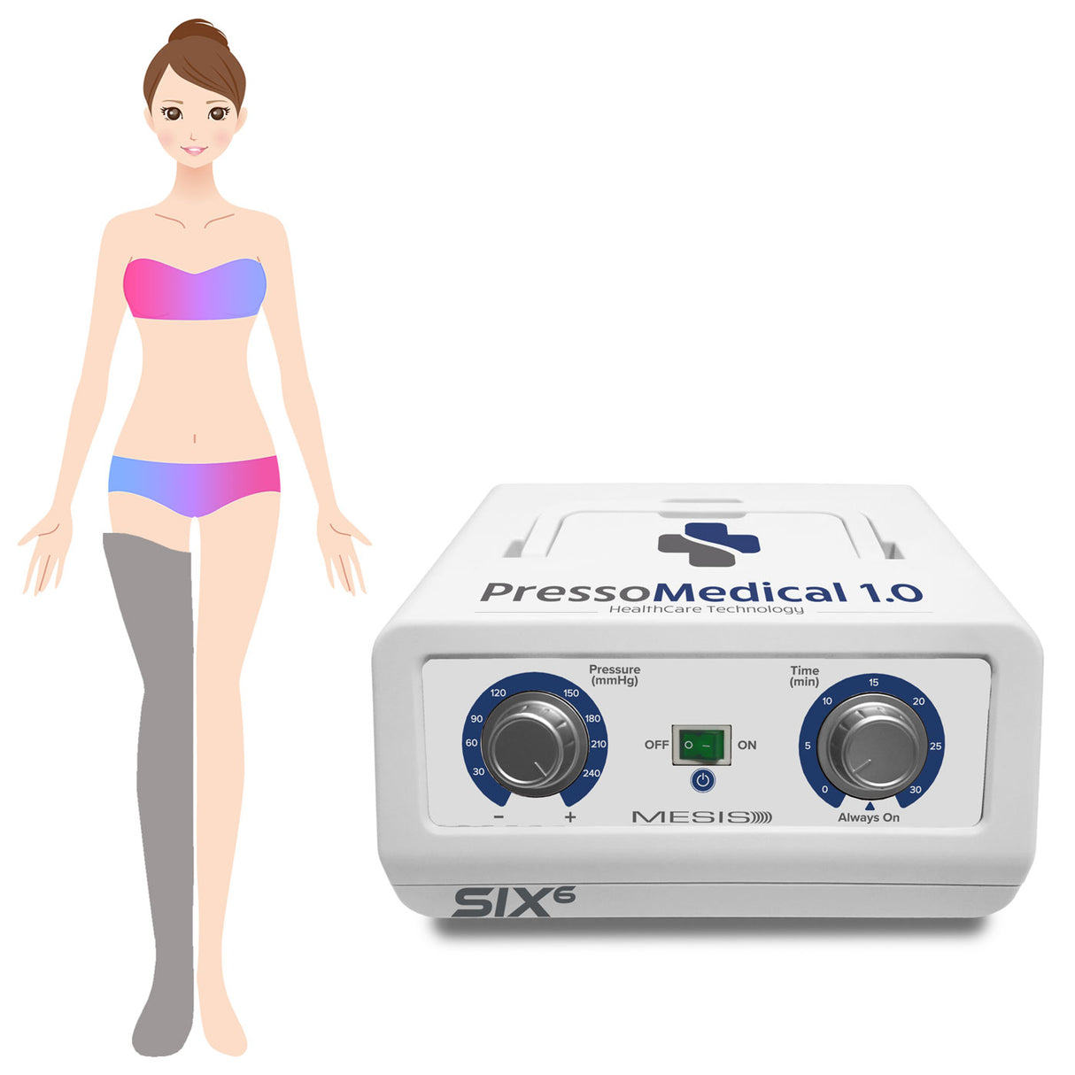 Mesis Pressotherapy PressoMedical 1.0 SIX6 - One Leg