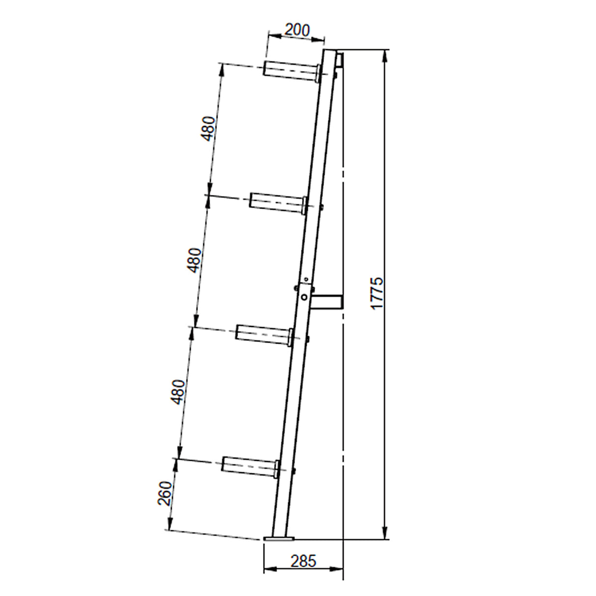 Diamond Porta Dischi a muro 4 postazioni - RDW-4