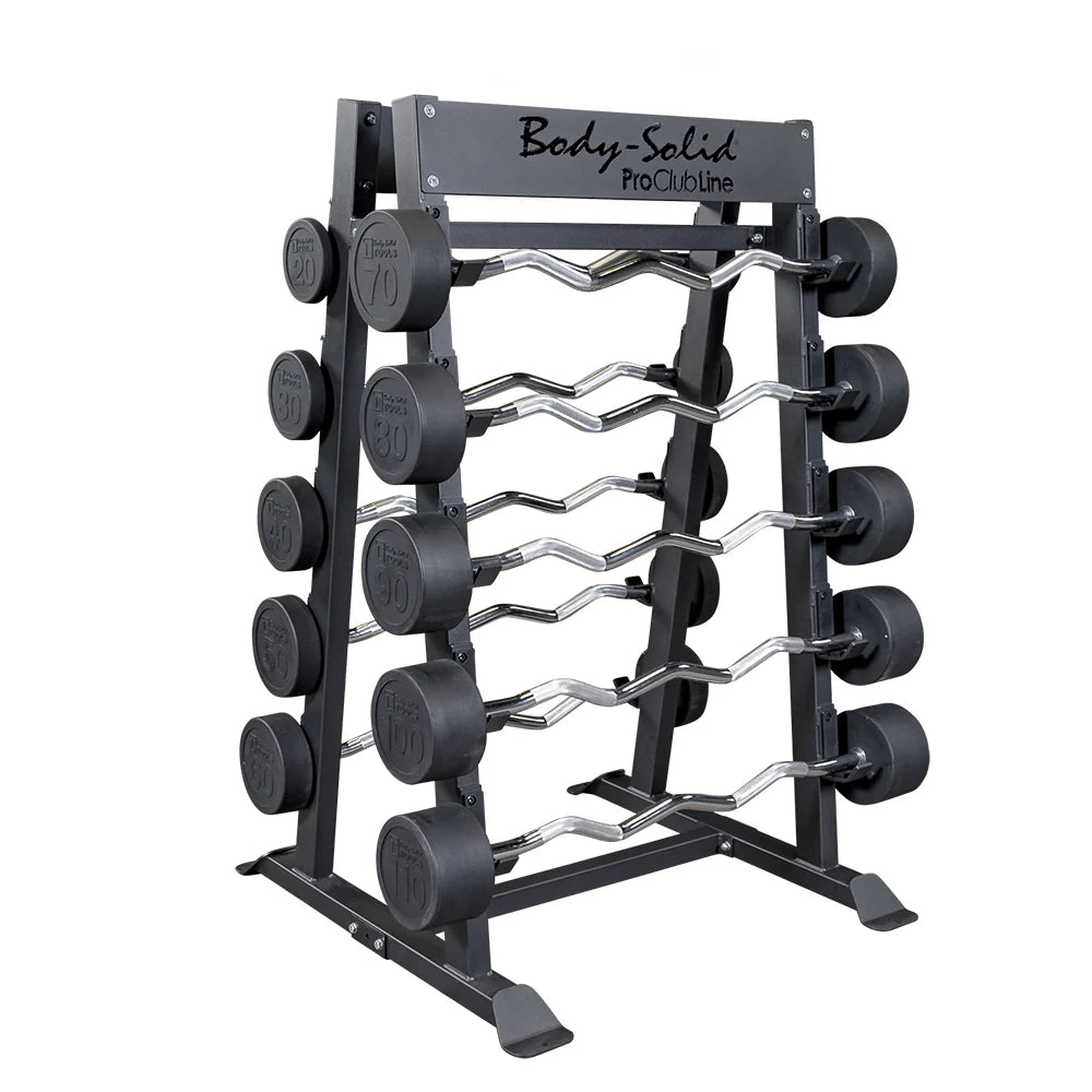 Body Solid Pro Clubline Fixed Weight Barbell Rack SBBR100