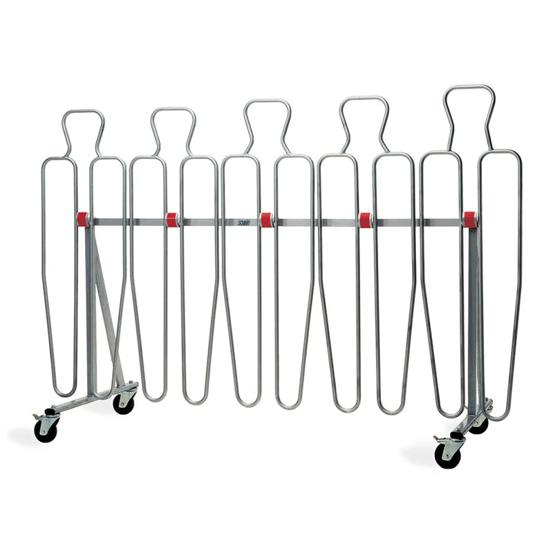 Schiavi Barriera 5 sagome con ruote in acciaio zincato - art. 1069