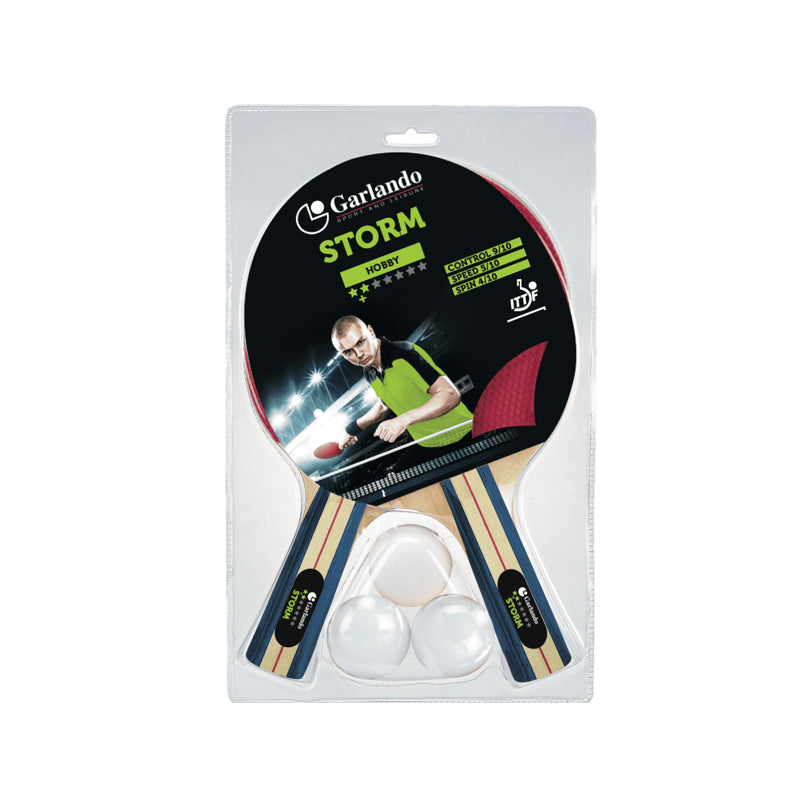 Garlando Set Storm (2 racchete 2 stelle + 3 palline 1 stella) approvata ITTF