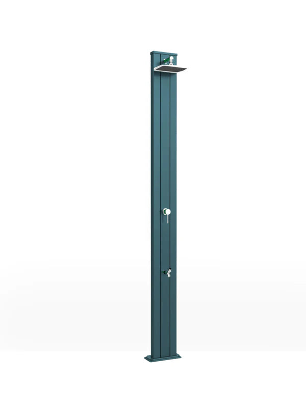 Arkema SPRING S 25 LITER Solar Garden Shower in Aluminum, with Foot Washer - A220