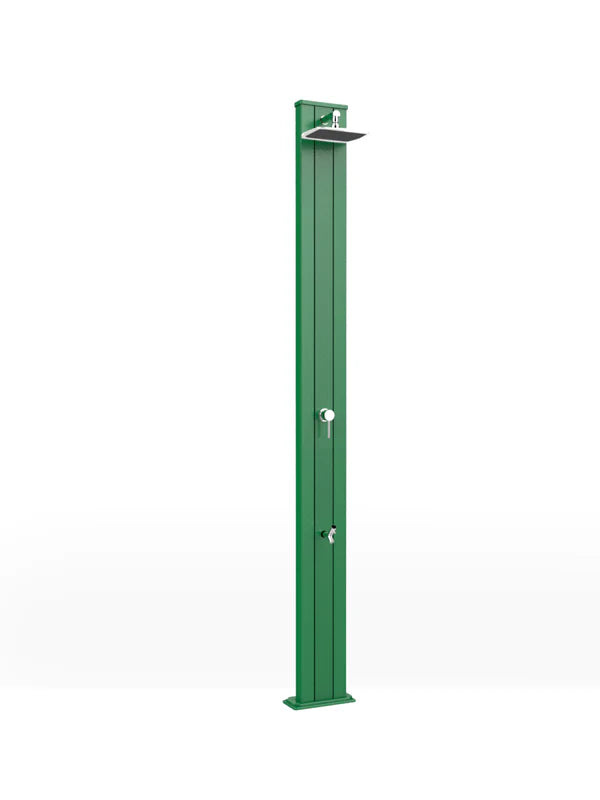 Arkema SPRING S 25 LITER Solar Garden Shower in Aluminum, with Foot Washer - A220