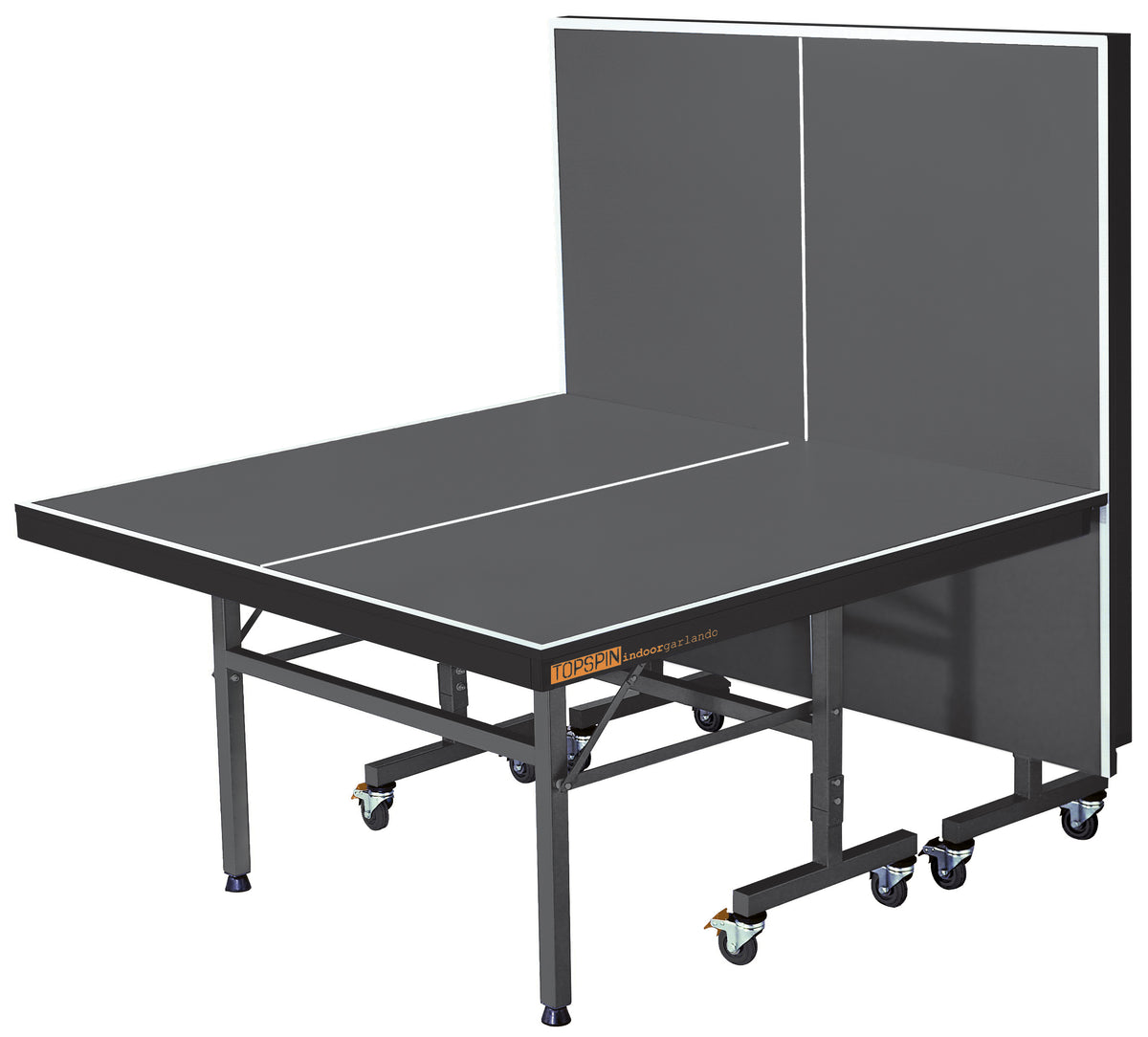 GARLANDO Ping pong Topspin indoor piano gioco antracite con ruote