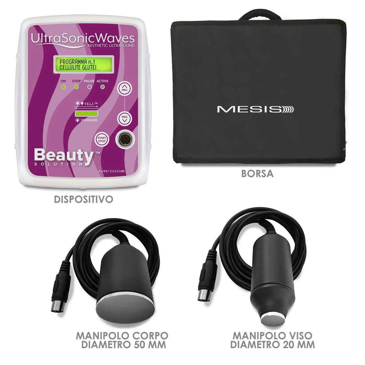 Mesis Ultrasuonoterapia UltrasonicWaves Beauty - dotazione VISO e CORPO