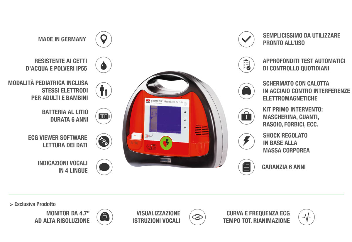 Primedic Defibrillatore AED-M semiautomatico