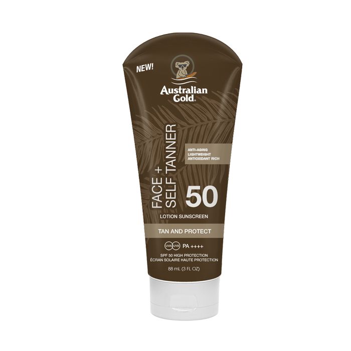 Australian Gold SPF50 Face + Self Tanner Lotion Sunscreen