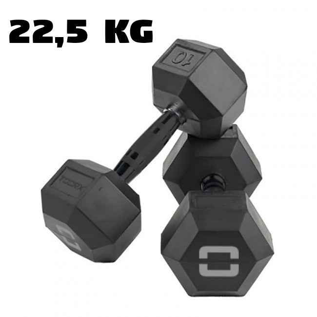Toorx Manubrio Esagonale Gommato Nero 22,5 Kg - AMEG-22.5