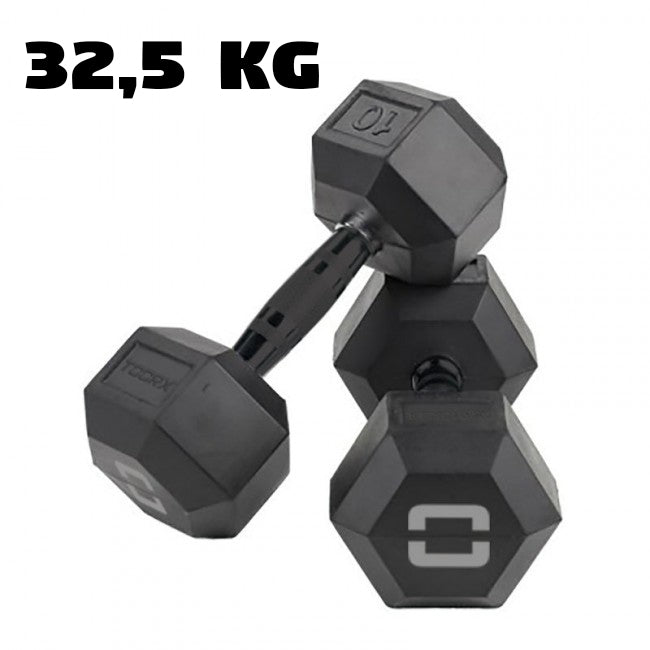Toorx Manubrio Esagonale Gommato Nero 32.5 Kg - AMEG-32.5