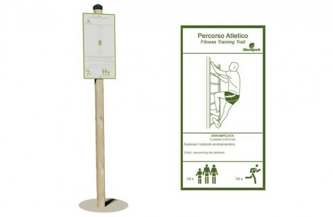 GIochi Park cartello arrampicata verticale