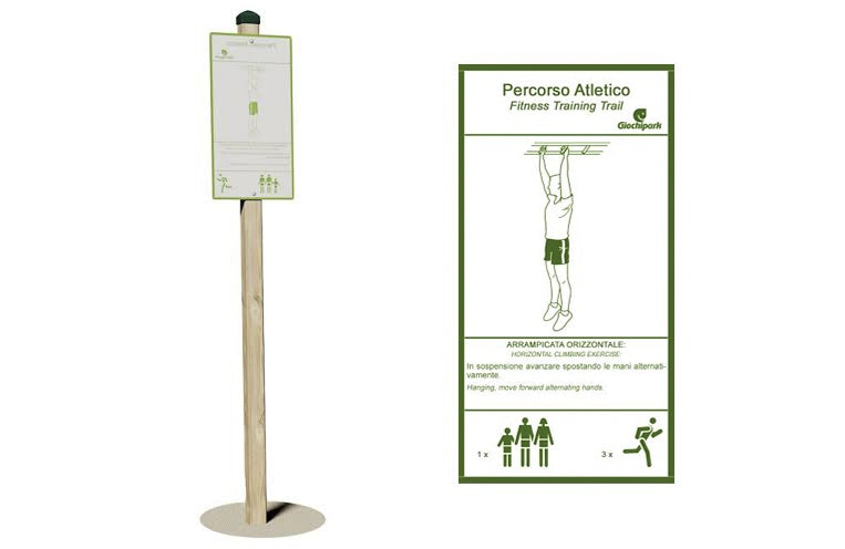GIochi Park cartello arrampicata orizzontale