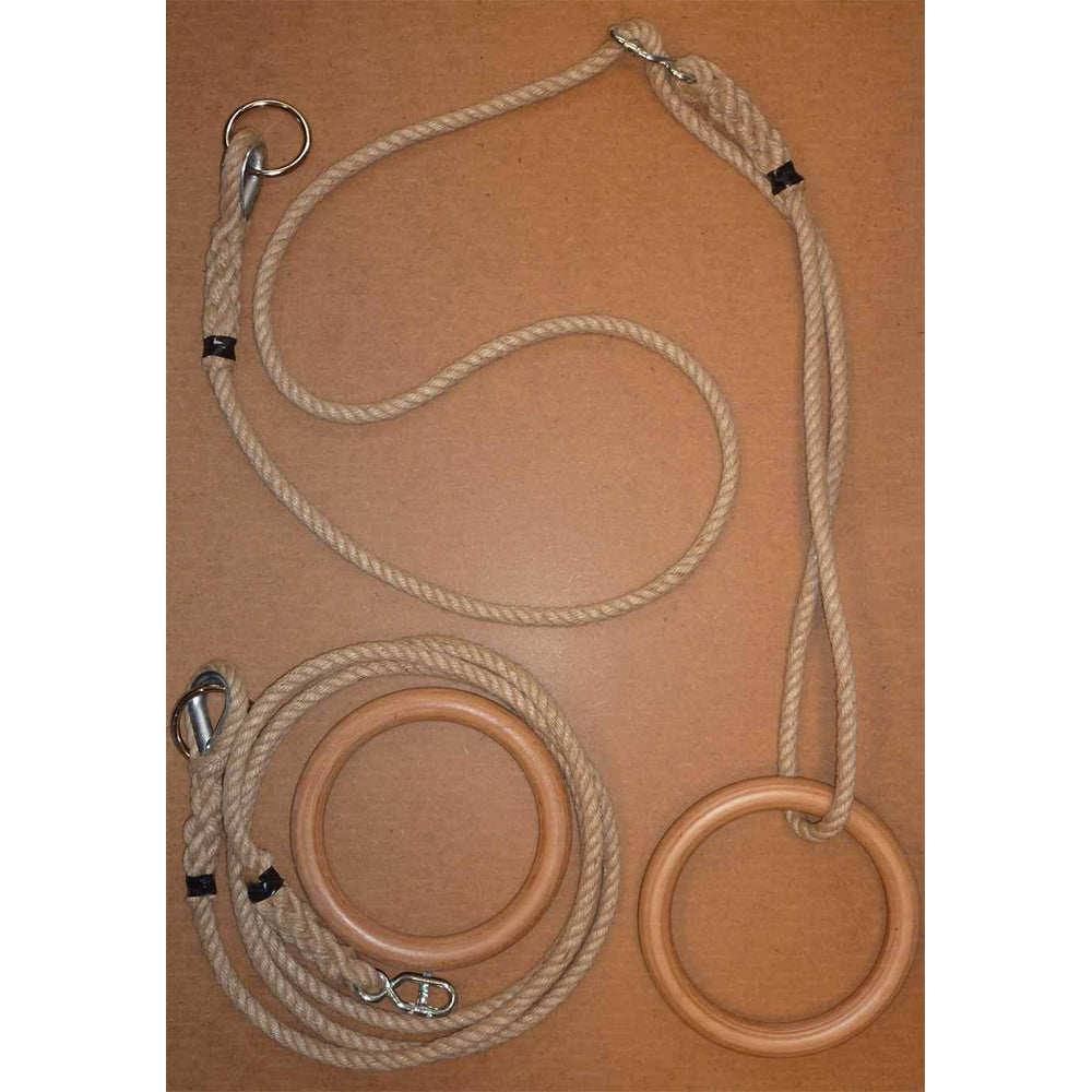 Vivisport Anelli in Legno con Fune - Art. 1002