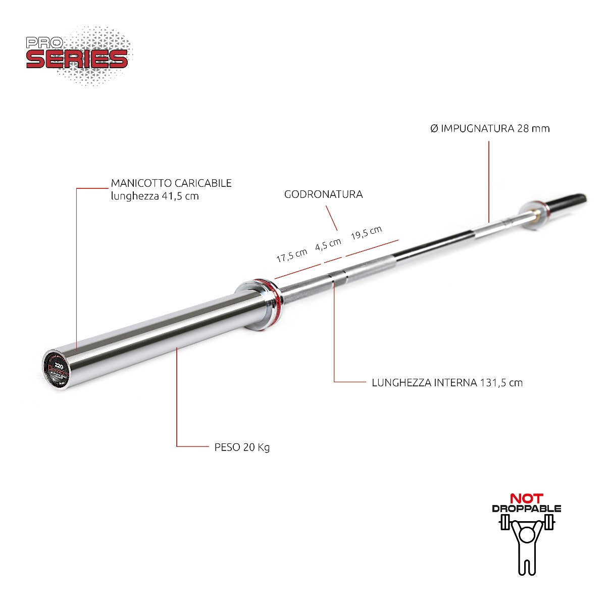 Diamond Bilanciere Olimpico Kg 320 - BOD220N