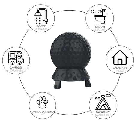 Arkema Collettore solare HOT BALL per docce, lavandini ed erogatori di acqua HB200 (con miscelazione acqua calda/fredda)