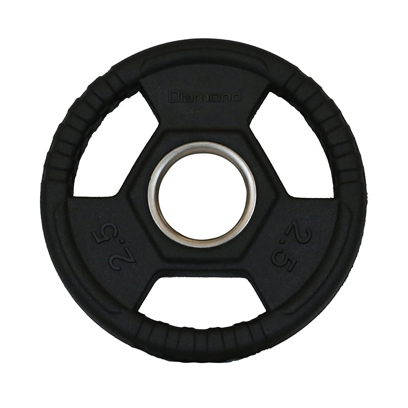 Diamond Disco Olimpico Gommato Ruvido Tri-Grip foro 50 mm - 2,5 Kg