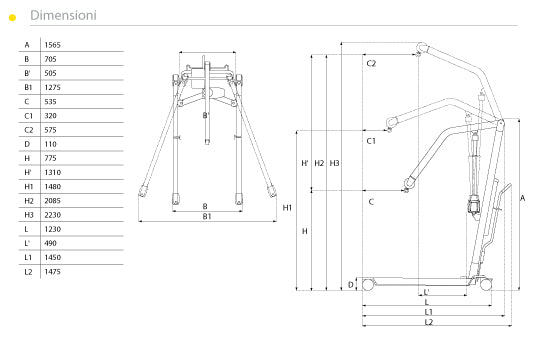 Chinesport Sollevatore Mobile - HM1640