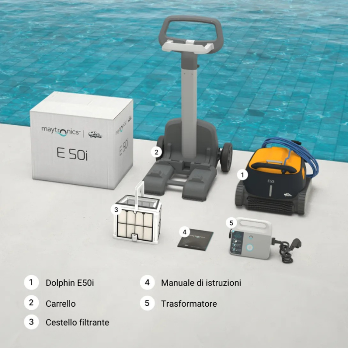 Dolphin Robot pulitore piscina E50i tecnologia IOT