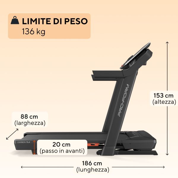 ProForm Tapis Roulant Carbon TLX