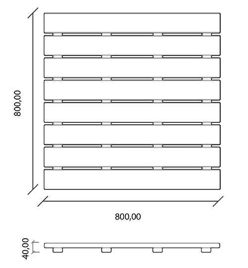 Arkema Piatto doccia ECOWOOD in legno di pino da esterno - D107