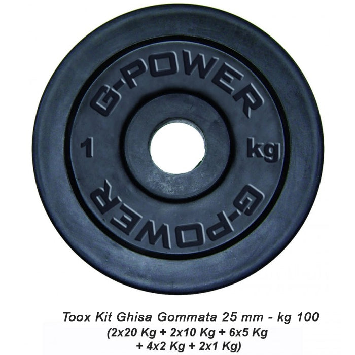 Toorx Set Ghisa Gommata Kg 100 - 25 mm