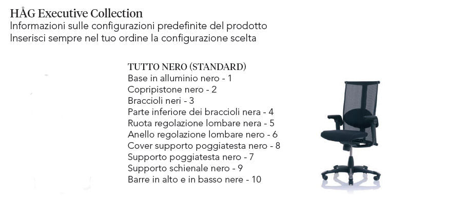 Håg Tribute 9021 Schienale medio