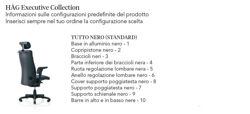 Håg Tribute 9031 Schienale alto Poggiatesta