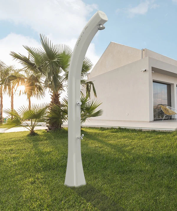 Arkema HAPPY XL 35-liter polyethylene solar garden shower with foot washer - H420