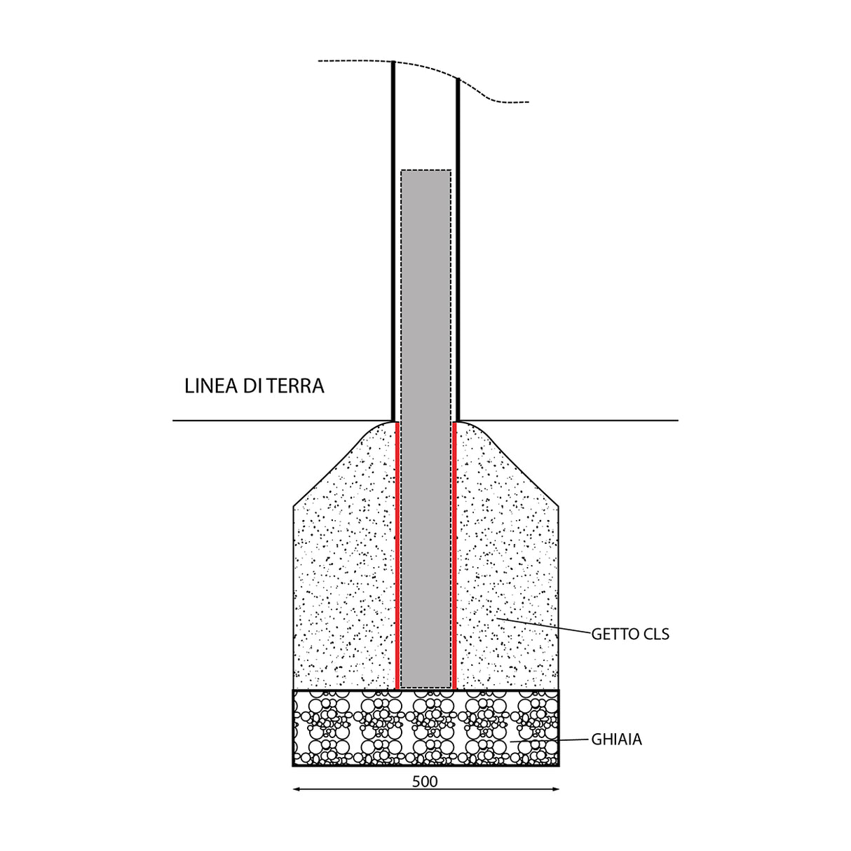 Schiavi innesti con bussola per porte calcetto - art. 1199