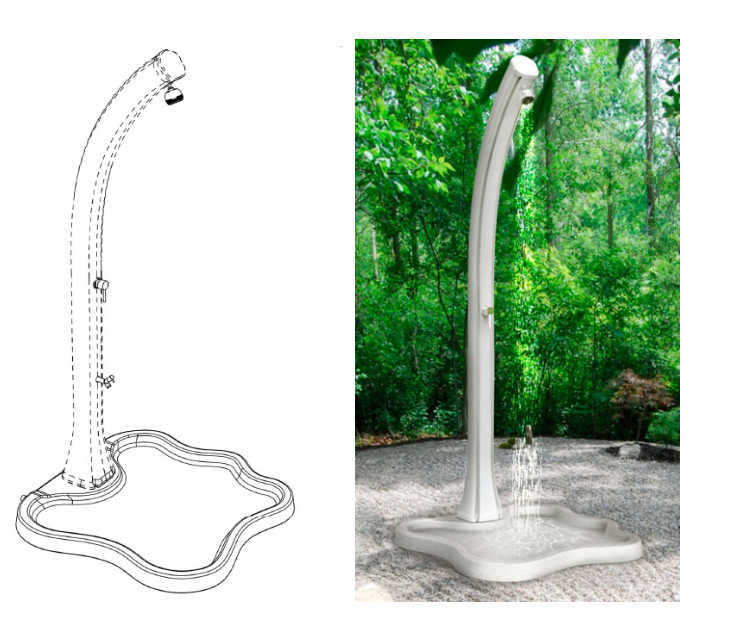 Arkema Laghetto (Lake) Self-supporting shower tray - D108