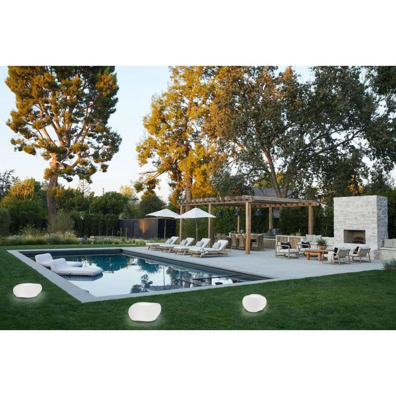 Arkema Lampada da terra per esterno solare Light Stone L - DP8095/SOLARE