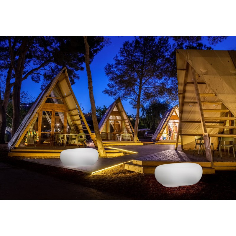 Arkema Lampada da terra per esterno solare Light Stone L - DP8095/SOLARE