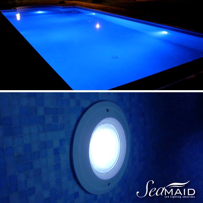 Seamaid Lampada faro a led bianco Ecoproof per piscina PAR 56 - 30 Led 14,7W