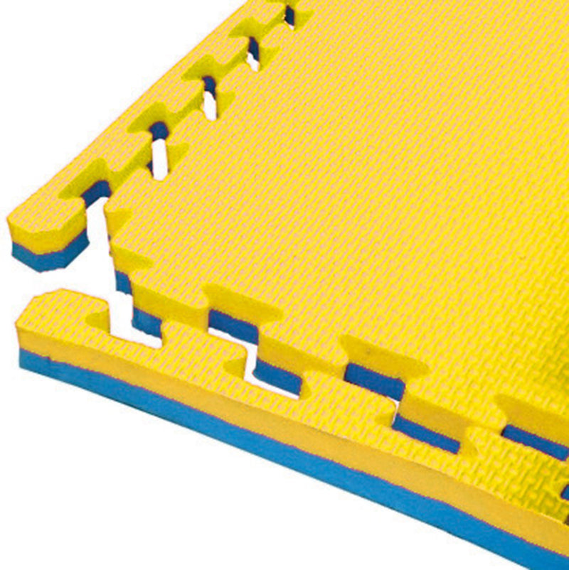 Toorx Tatami ad incastro 100x100x2 cm. con 4 bordi giallo-blu MAT02-100YB