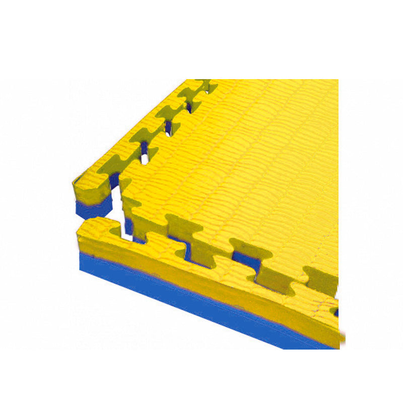 Toorx Tatami ad incastro 100x100x4 cm. con 4 bordi giallo-blu MAT04-100YB