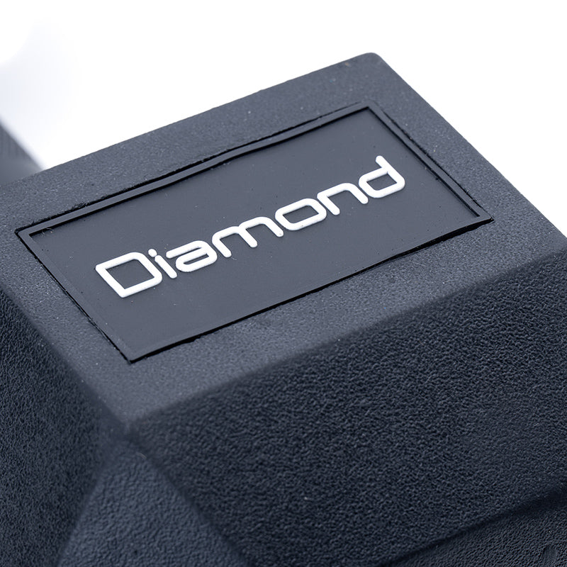 Diamond Set 8 coppie Manubri Gommati Esagonali Neri Black Oxide 2,5-20 Kg - MGED-B2,5-20