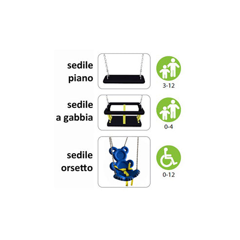 Giochipark Altalena Luri 1 posto (sedile orsetto)