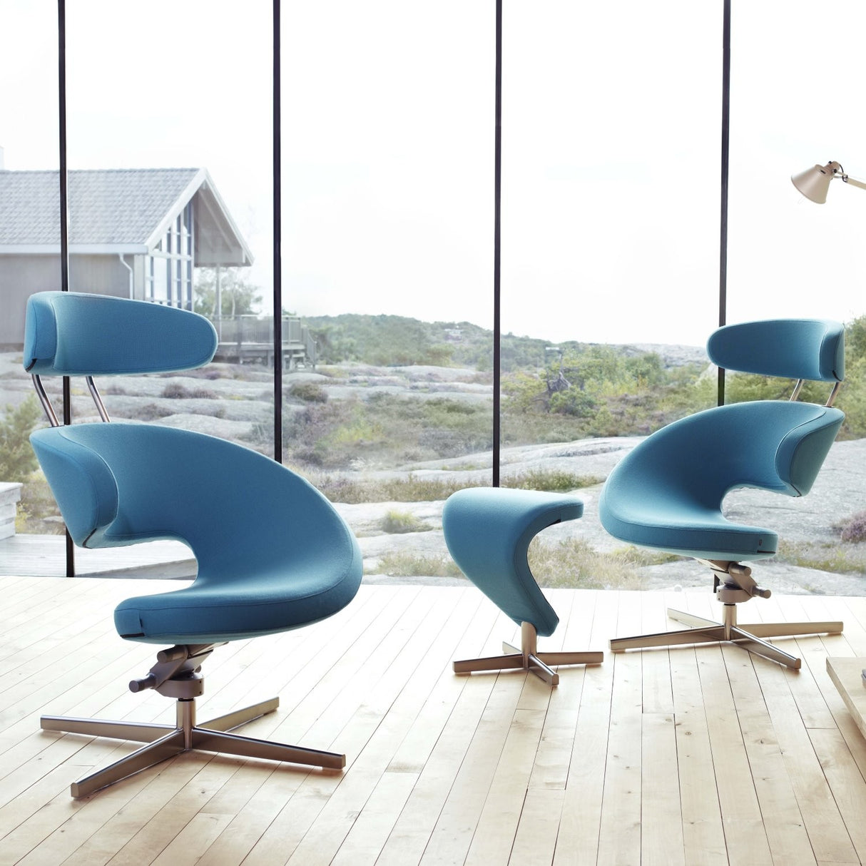 Varier Peel Metal Rossa + con poggiapiedi base acciaio