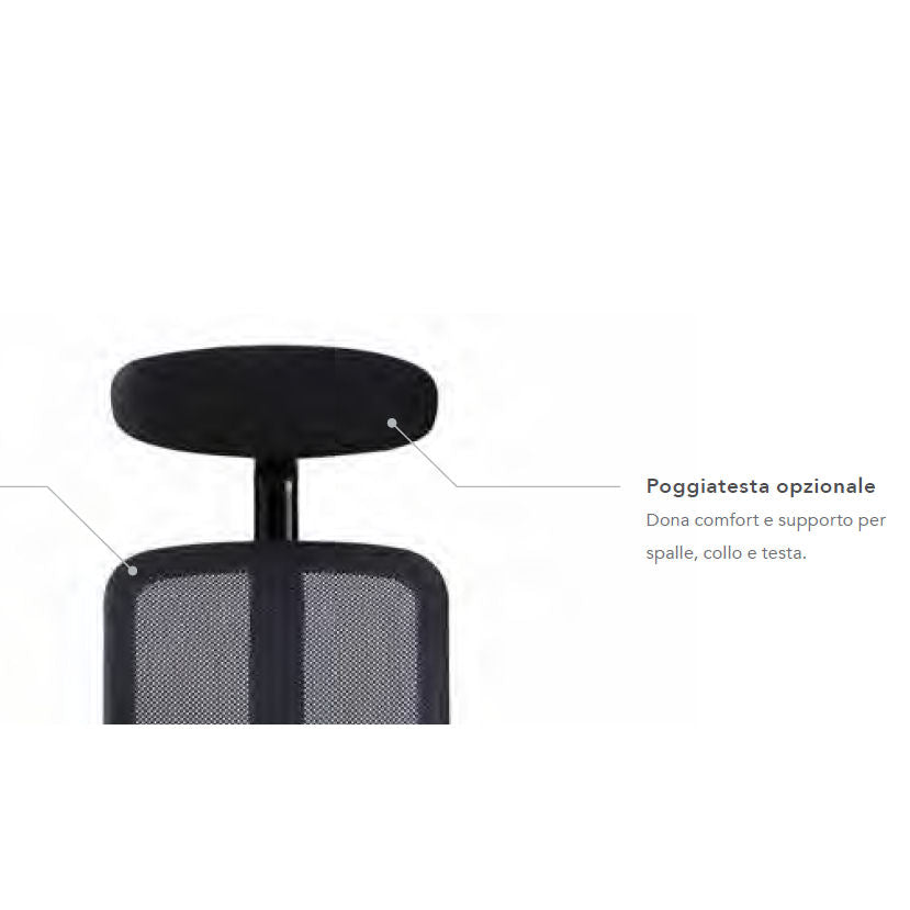 Hag Poggiatesta Nero per Sofi Mesh 7500