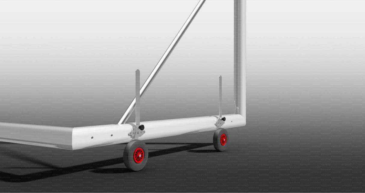 Vivisport 4-wheel kit for transportable football goal system, UNI 6017 standards